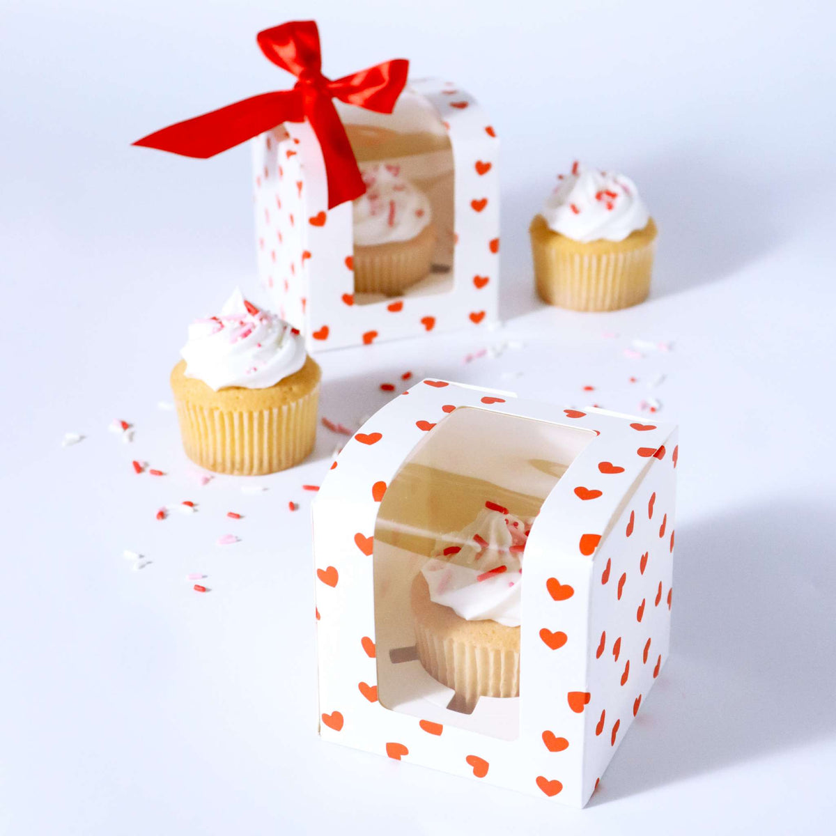 4 Süßigkeitenboxen für den Valentinstag - Liebesherzen