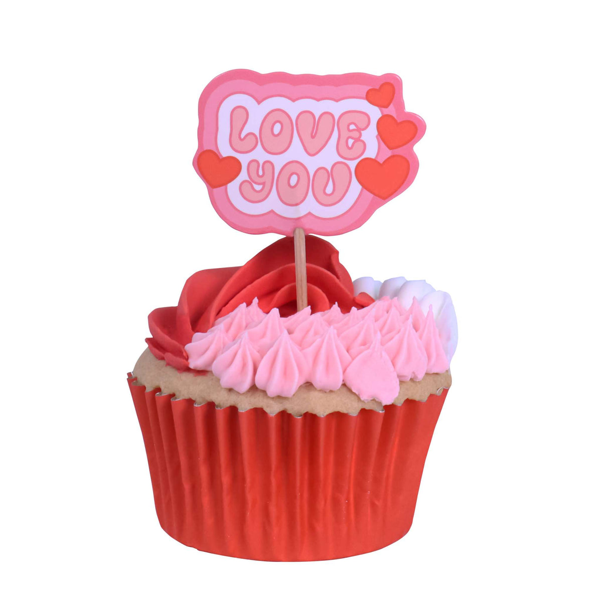 Toppers pour gâteaux Saint Valentin - Valentine Rétro (24 pièces)