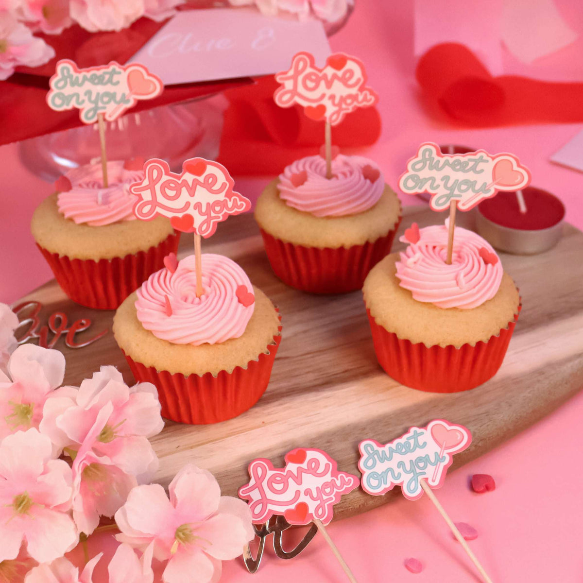 Sweet On You Cupcake Toppers Pk/24