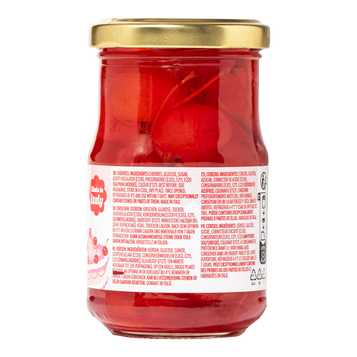 Stemmed Maraschino Edible Cherries 225g